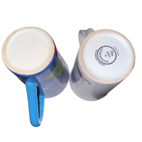 Christmas-Themed Tall Ceramic Mugs Set Of 2 - Picture 6 of 6